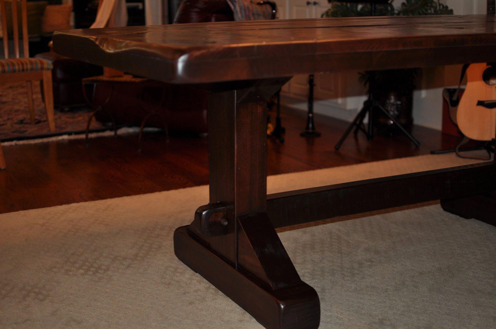 The Emerson Rustic Trestle Dining Table Atlanta Rustic