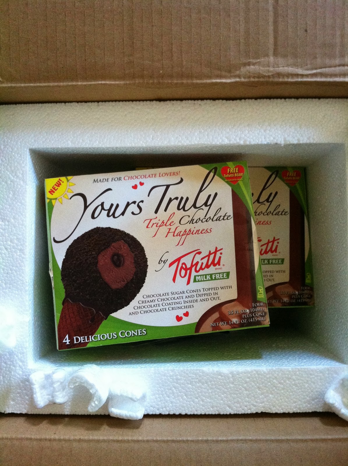 Vegan Noms Tofutti Triple Chocolate Ice Cream Cones = Perfection