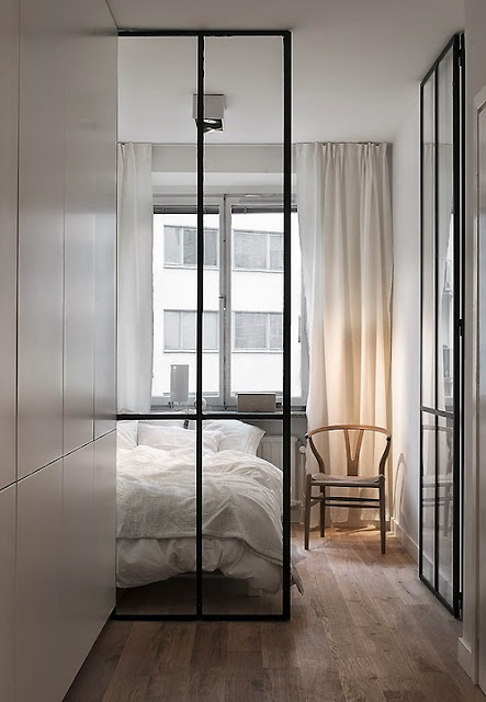 interior, interiors, scandinavian style, black, white, chair, big windows, mountain house,