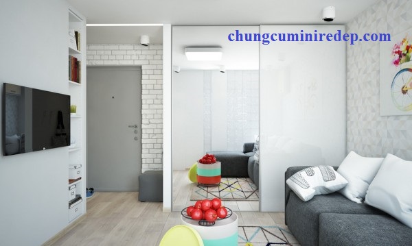 Thiết kế căn hộ một phòng ngủ xinh xắn cho gia đình trẻ Thiết kế căn hộ một phòng ngủ xinh xắn cho gia đình trẻ