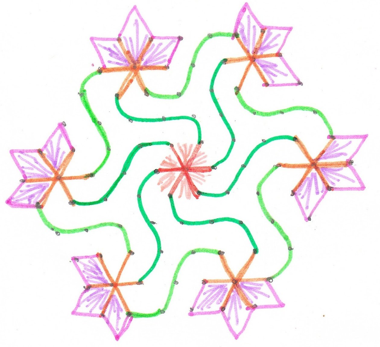 Traditional Muggulu (floor designs) of Andhra Pradesh