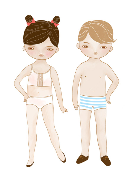 old fashioned paper dolls