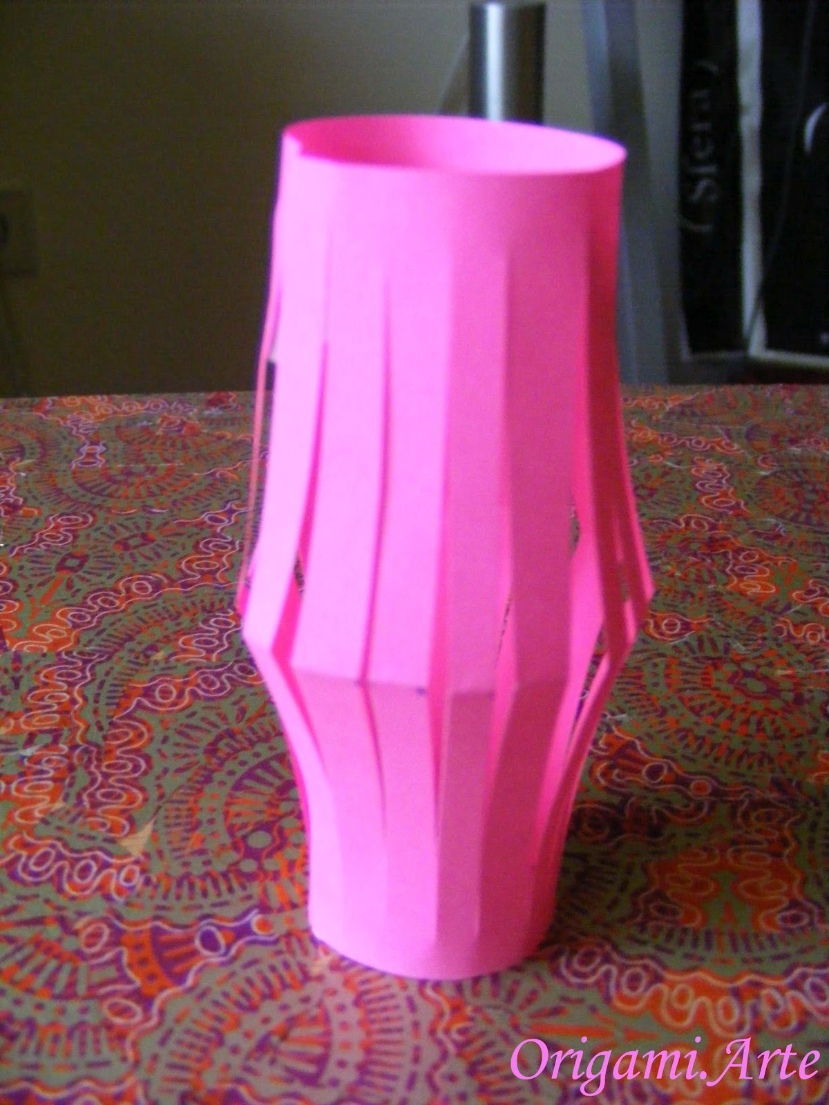 Origami.Arte Lanterna japonesa