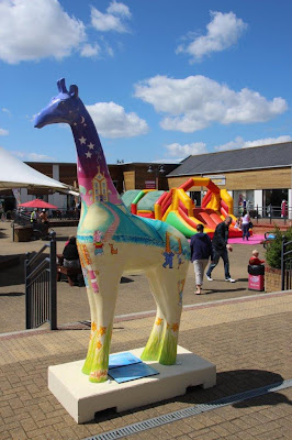 Nextra-terrestrial enjoying sun at Clacton Factory Outlet - Stand Tall for Giraffes Colchester Zoo