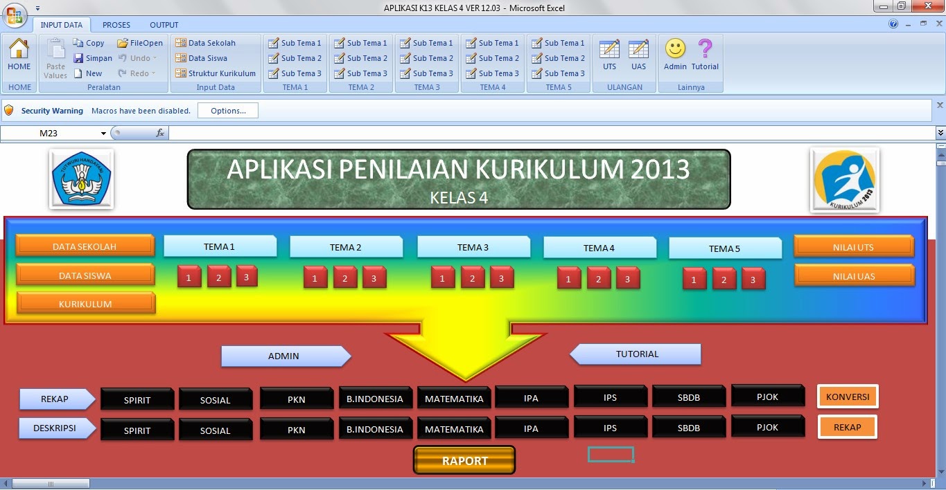 Download Aplikasi Raport Kurikulum 2013 Kelas 4 SD Download Aplikasi Raport Kurikulum 2013 Kelas 4 SD