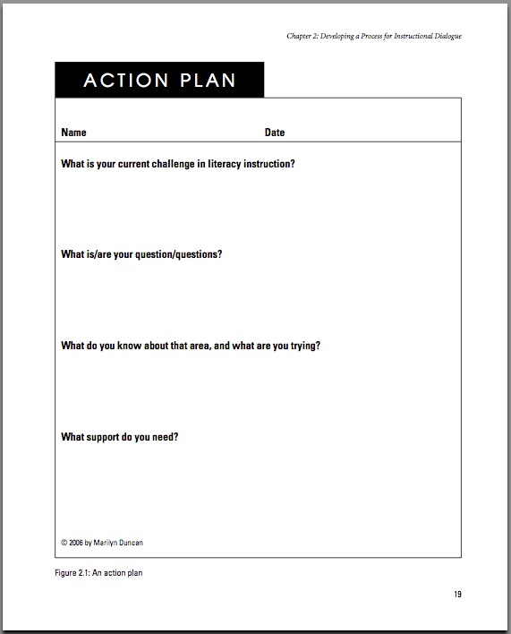 action plan template for teachers