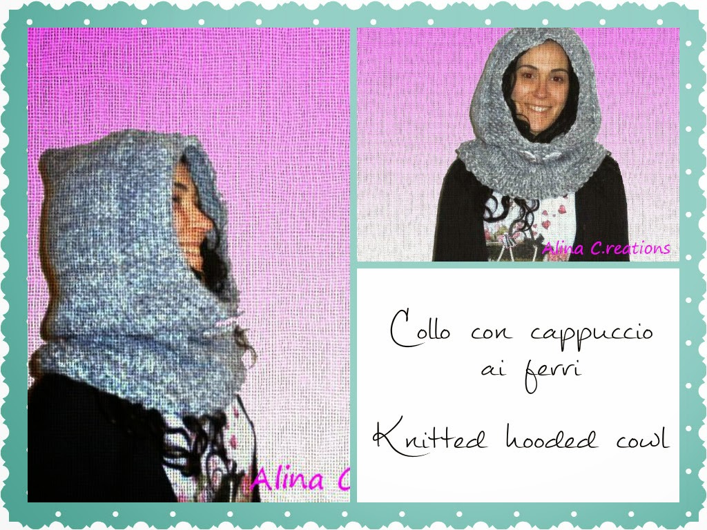 scaldacollo con cappuccio ai ferri schema