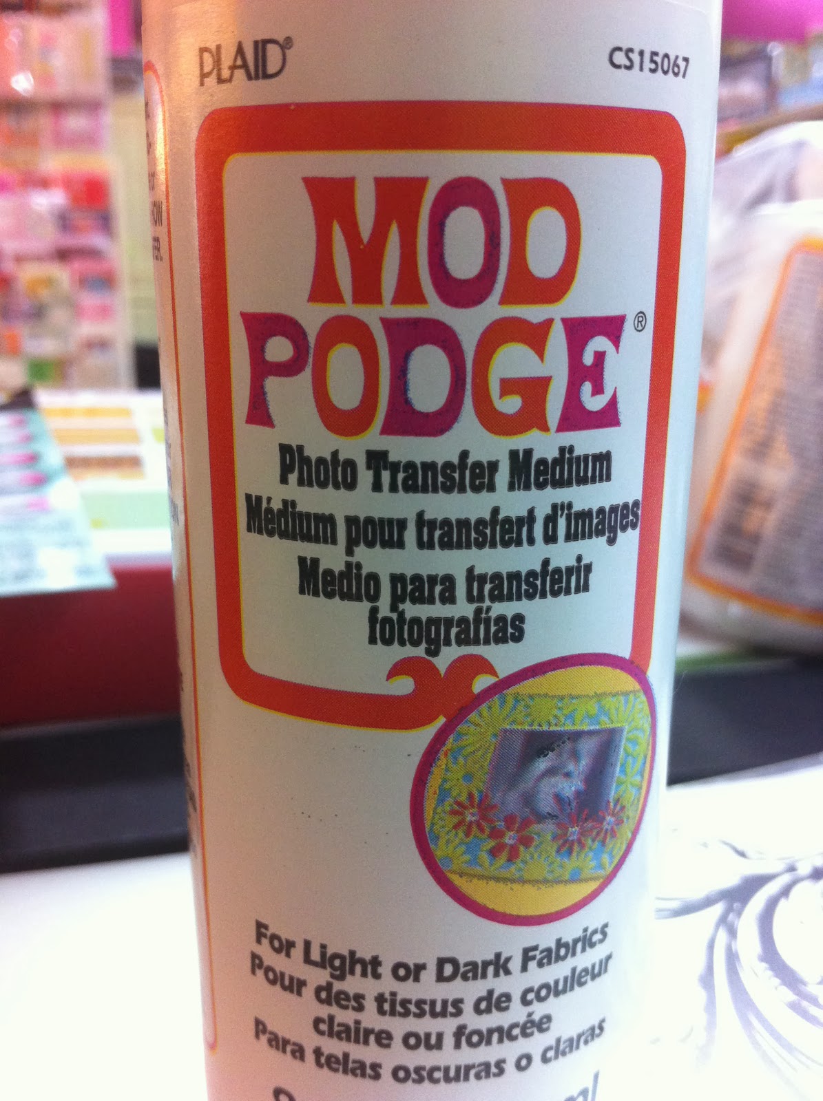 Scrapbook Memories Mod Podge Photo Transfer Medium on Fabrics