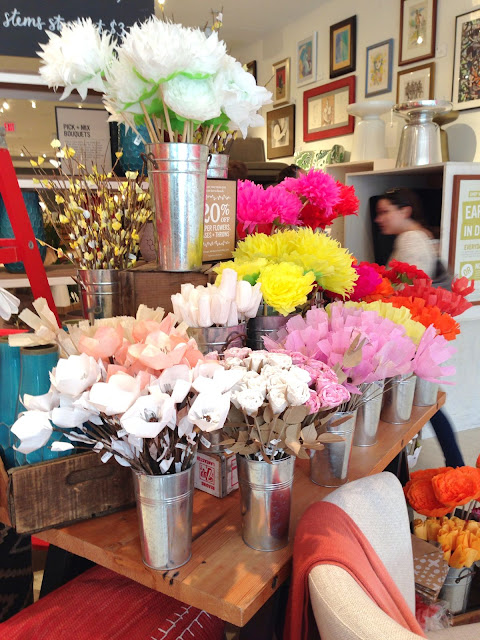 window shopping cb2 and a little west elm paper flower shop