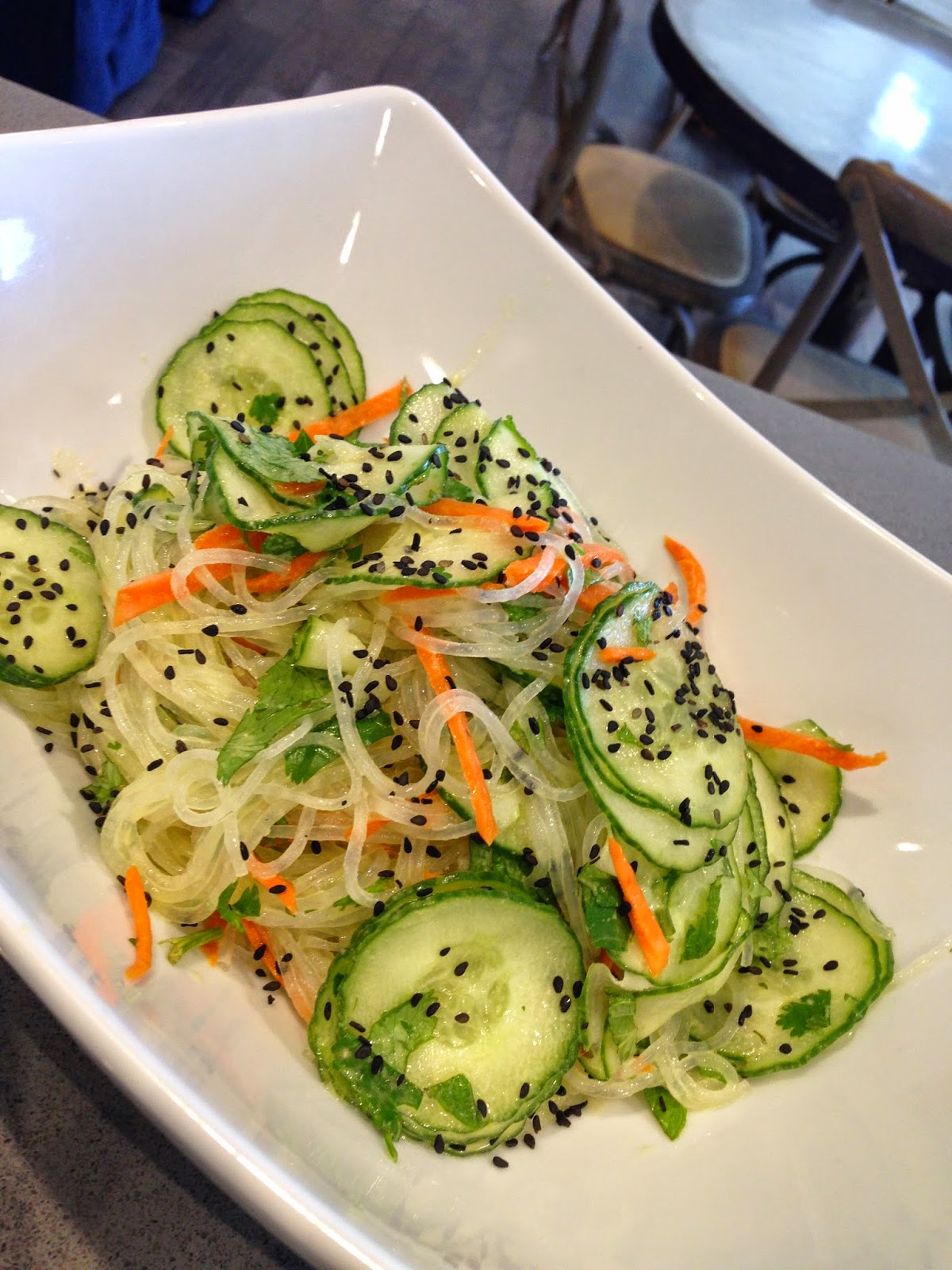 Chef Kelly Mung Bean Noodle, Cucumber & Mint Salad