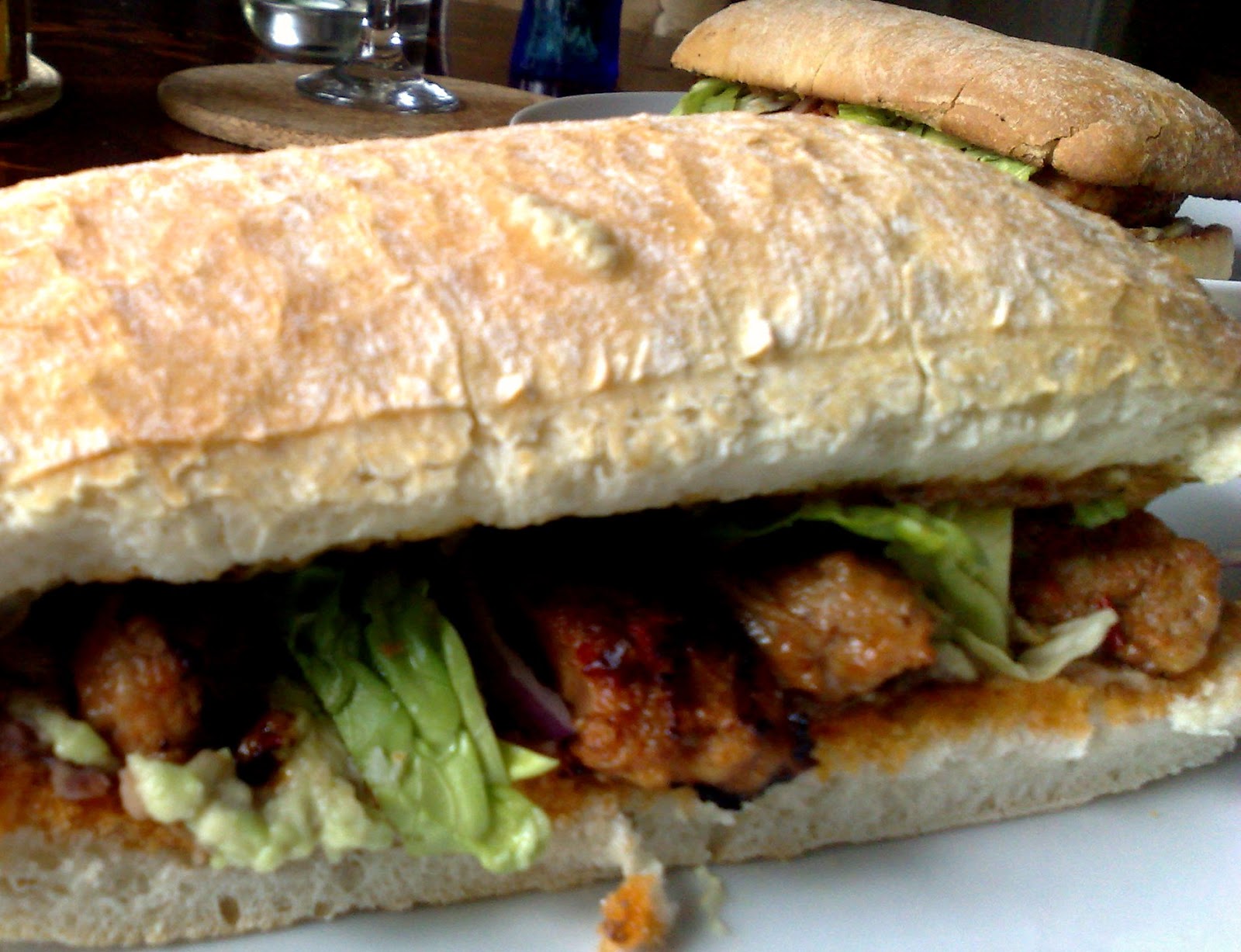 Torta mexicana de chorizo