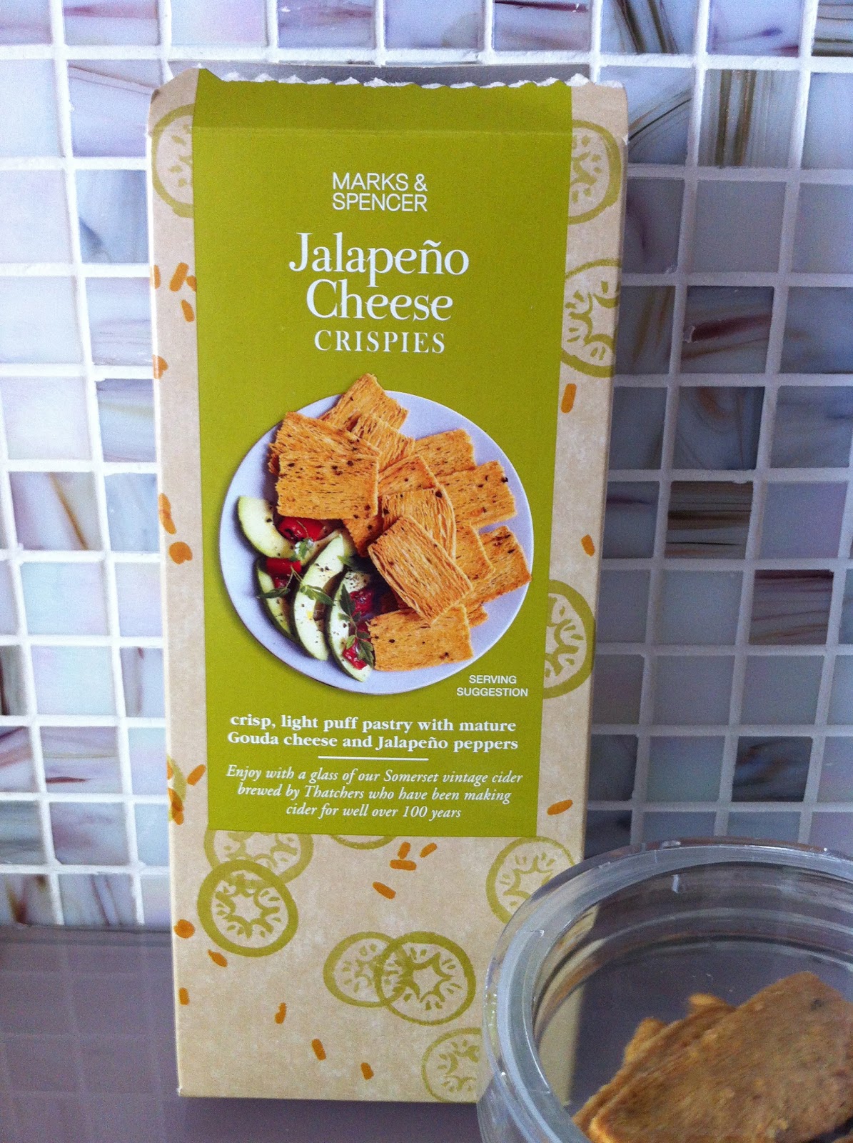 Covered in Stardust Mark's and Spencer's Jalapeno Cheese Crispies