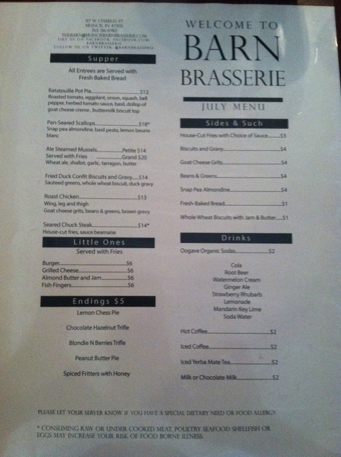 Indianaanna Our Visit To Barn Brasserie In Muncie For Lunch