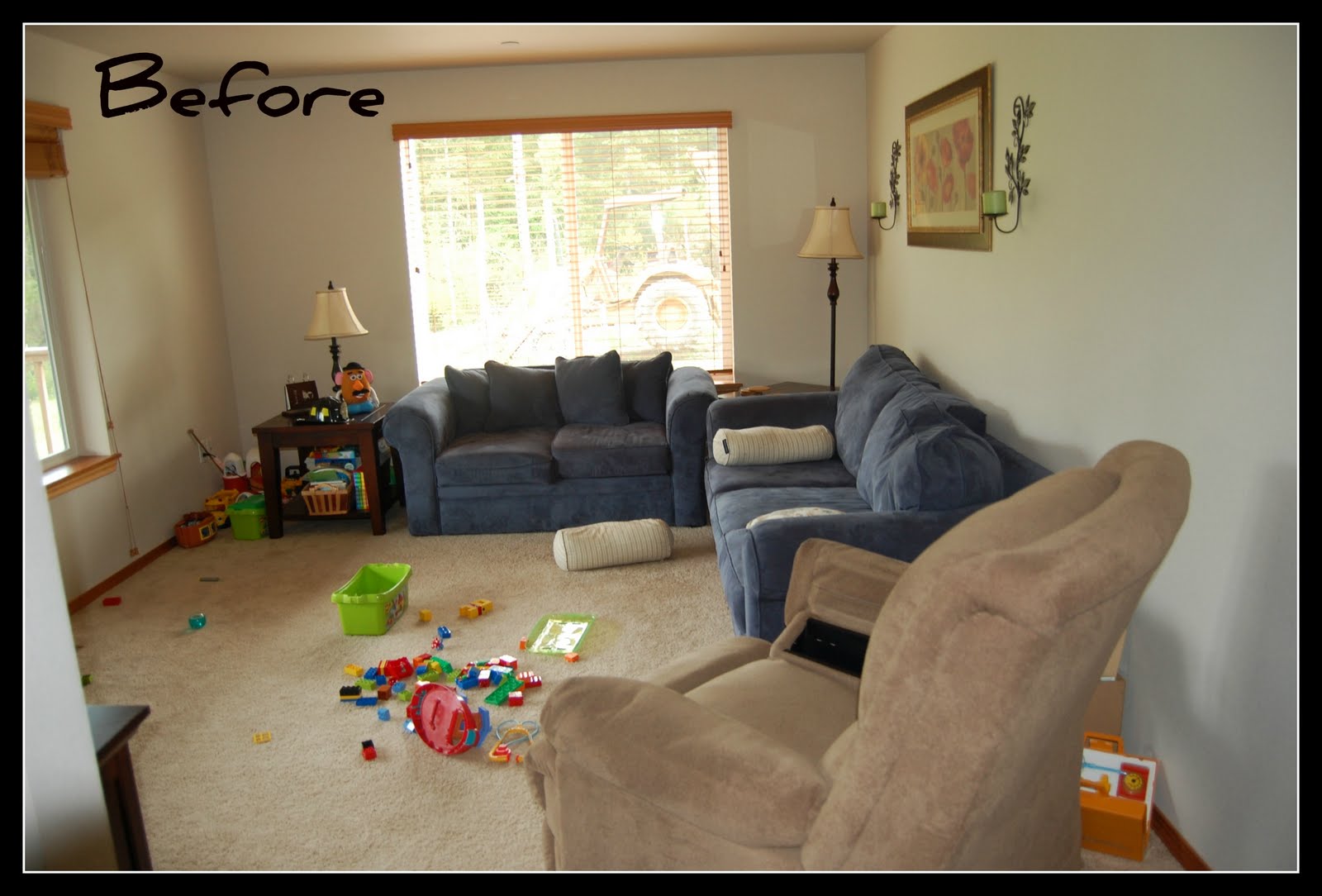 furniture arrangement in rectangular living room