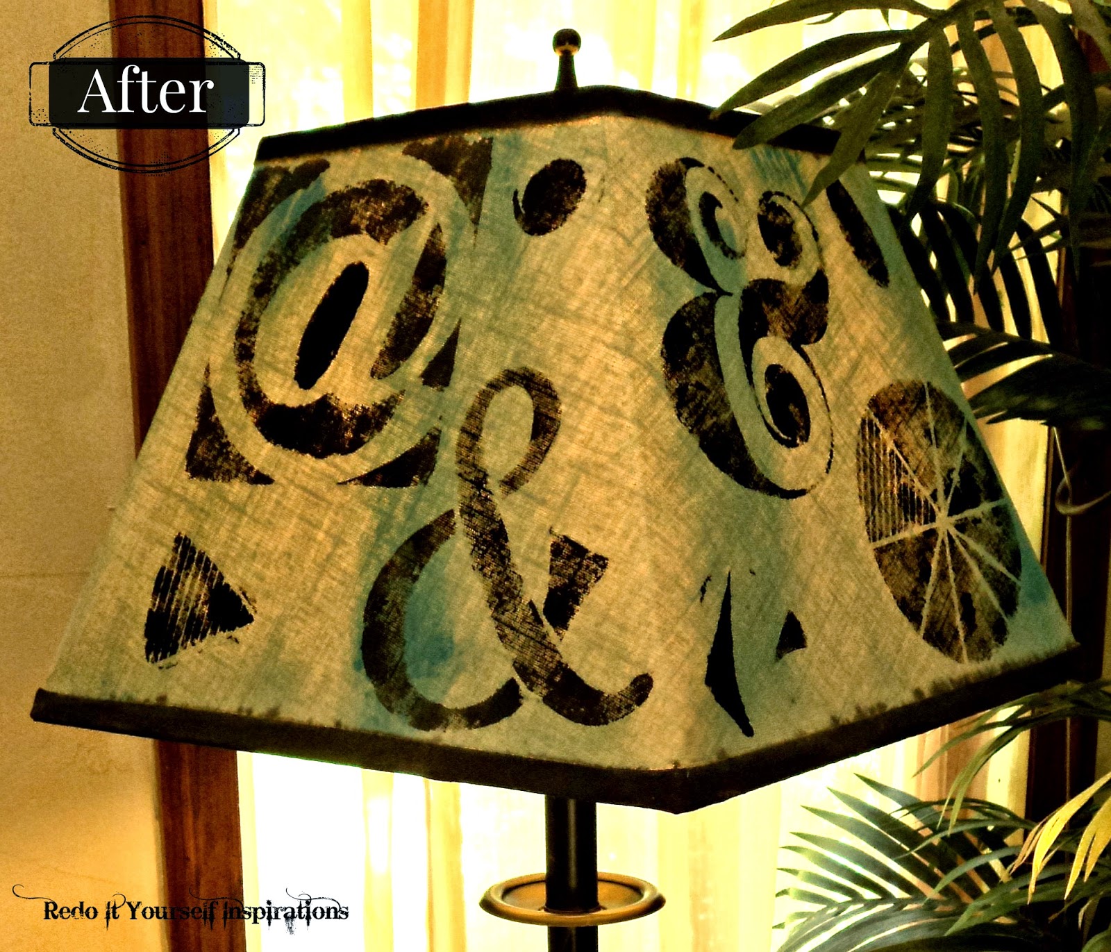 Painted Lamp Shade for TCW 1 Stencil 4 Ways Series Redo It Yourself
