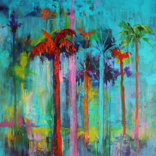 Daily Painters Abstract Gallery Miami Heat 2 Abstract Paintings by