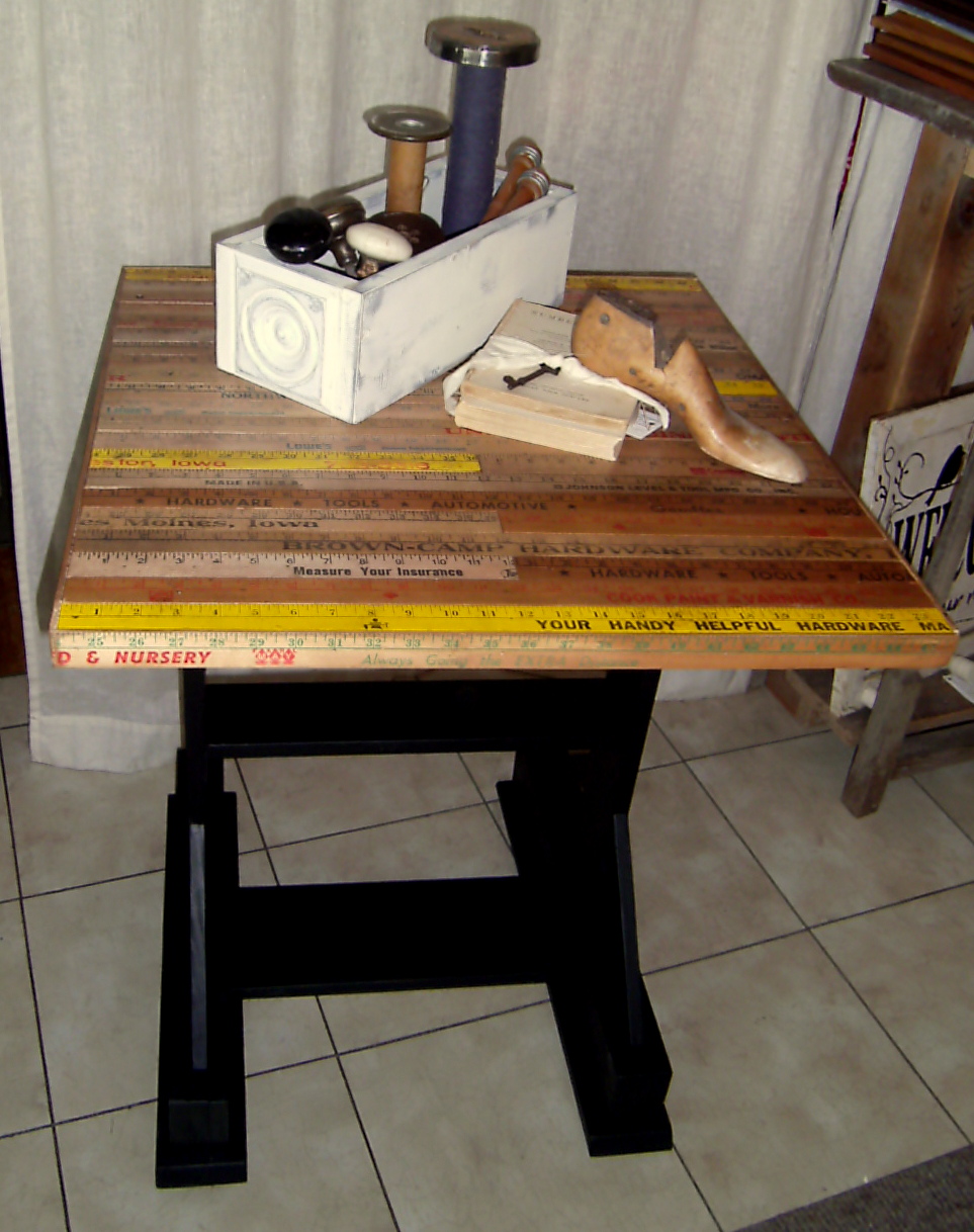Full Circle Creations Yard stick trestle table....