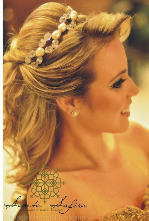 penteado de festa semi preso noiva