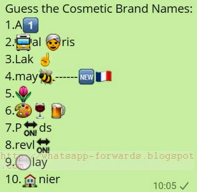 Guess the Cosmetic Brand Names