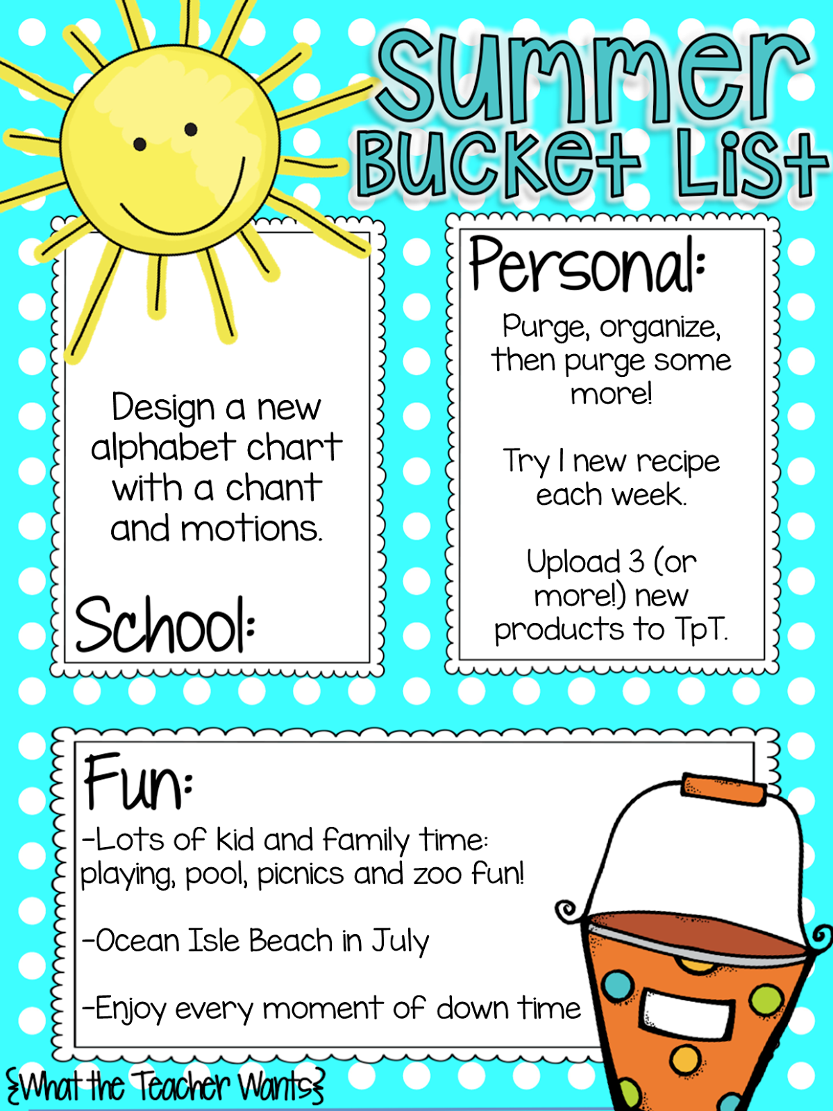 Bucket List Chart