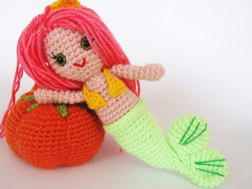 Yaseminkale: orgu oyuncak deniz kizi, amigurumi mermaid