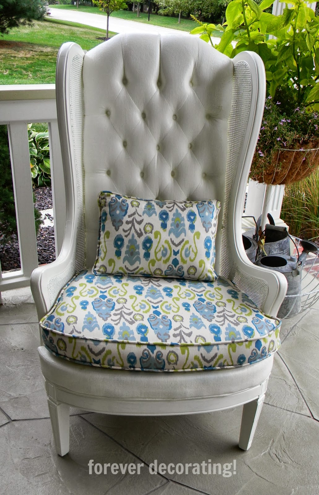 Forever Decorating! Charming Painted Upholstered Chair