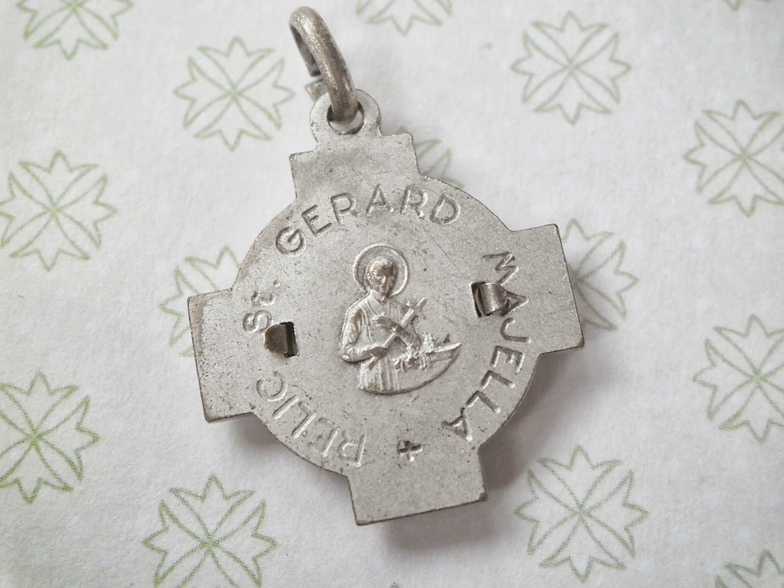 Vintage Religious Medals Vintage Religious St Gerard Majella Relic Medal