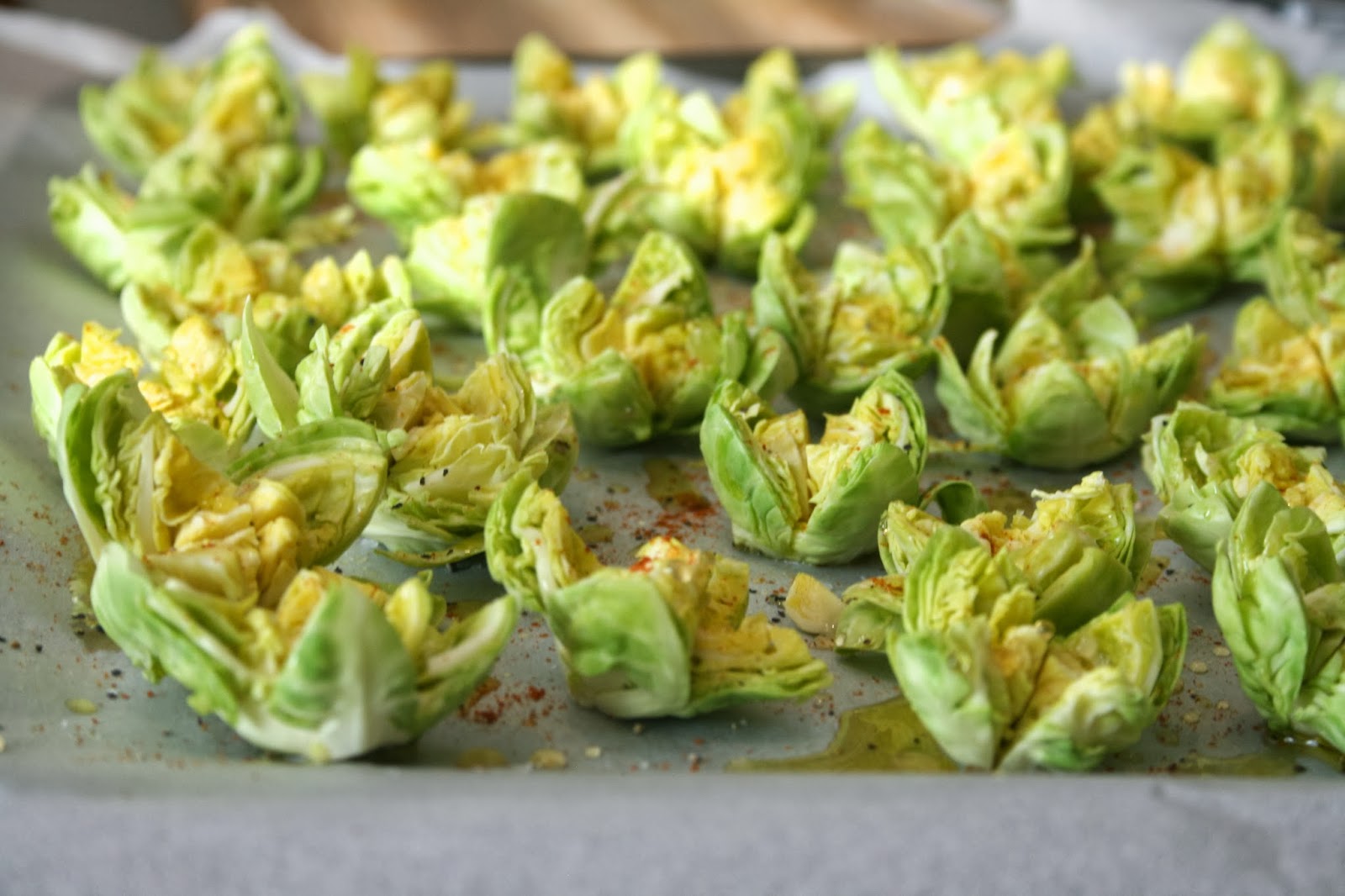 Crispy Chilli Brussel Sprout Flowers