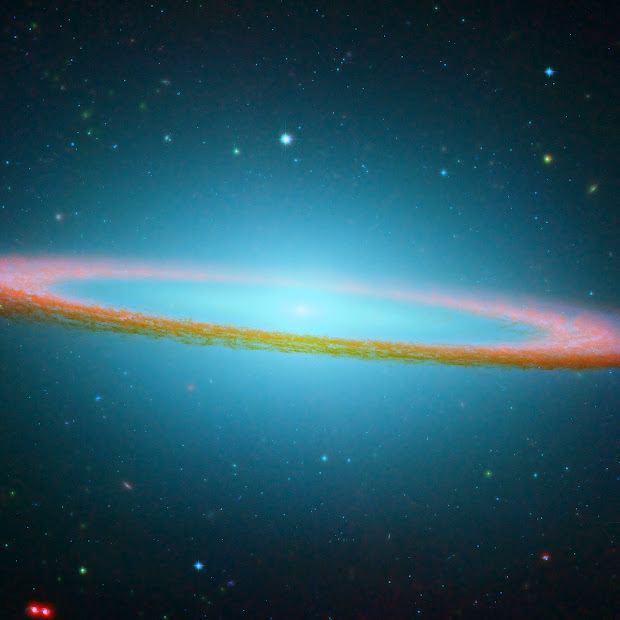 M104, the Sombrero Galaxy, as imaged by Spitzer