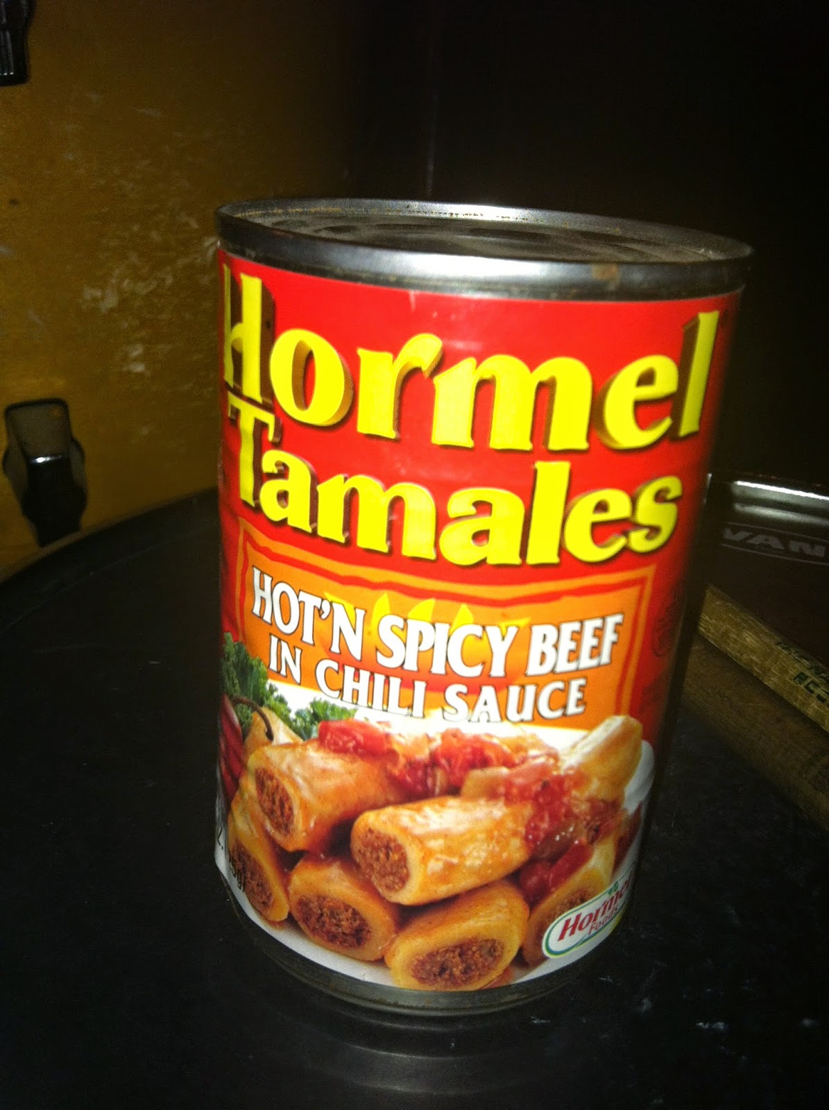 DONT THE GRAVY THEY'RE RED HOT !!! TAMALES IN A CAN