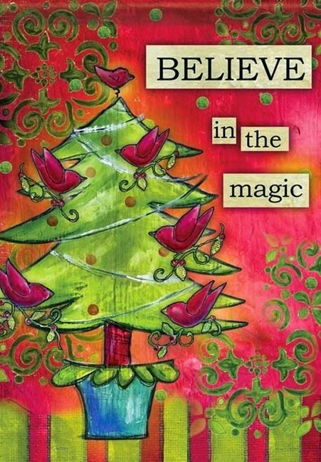 believe in the magic christmas garden flag believe in the magic christmas garden flag
