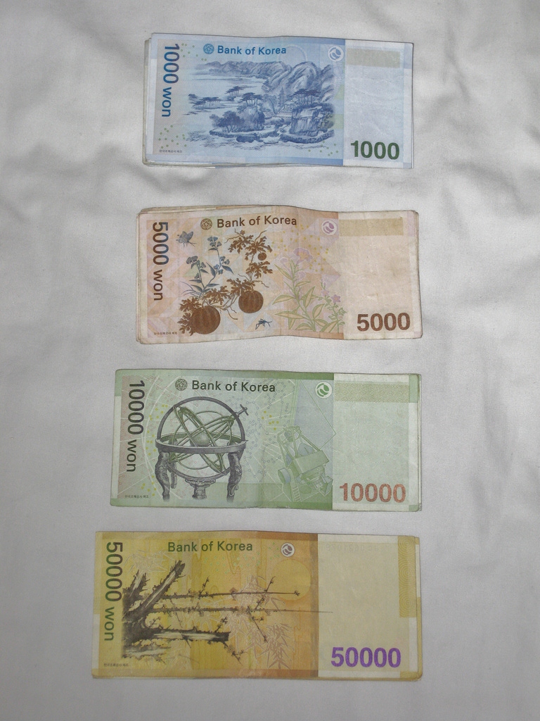 Red Bread Tie: Exchanging Currency In South Korea