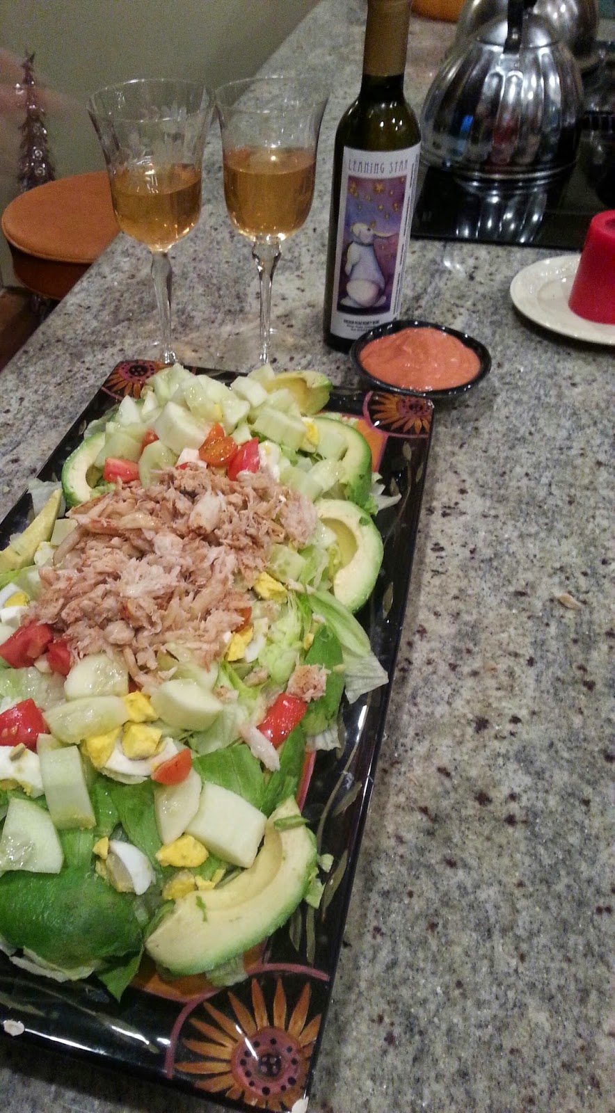 Leaning Star Winery Crab Louie with Oregon Pear Honey Wine