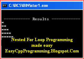 nested for loop display star shape required