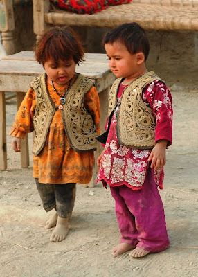 Funny and cute afghan children