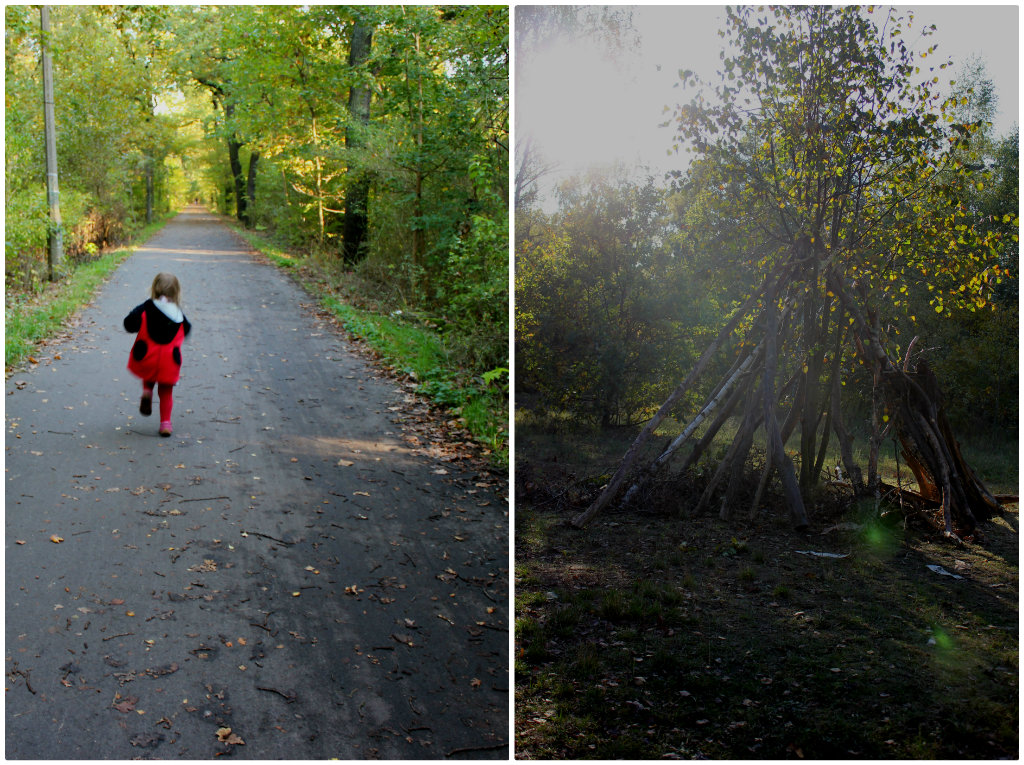 Laufend Unterwegs Ein Bad Im Wald Nehmen