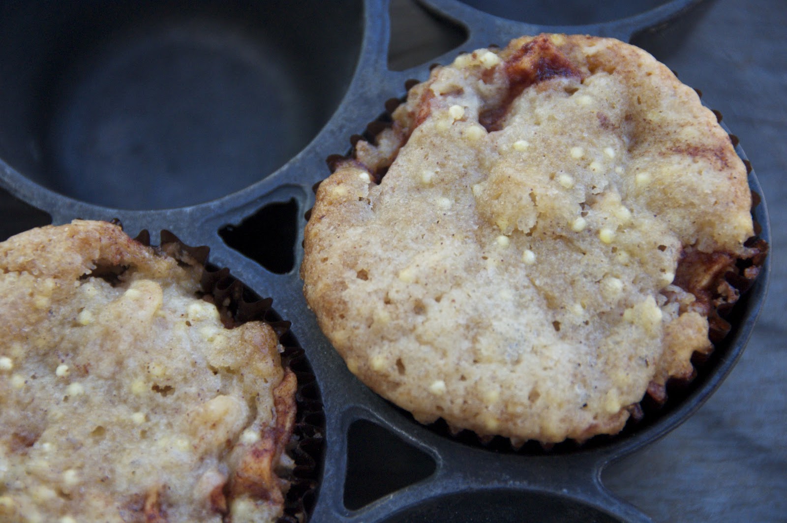 see you in the morning apple millet cakes + almond glaze