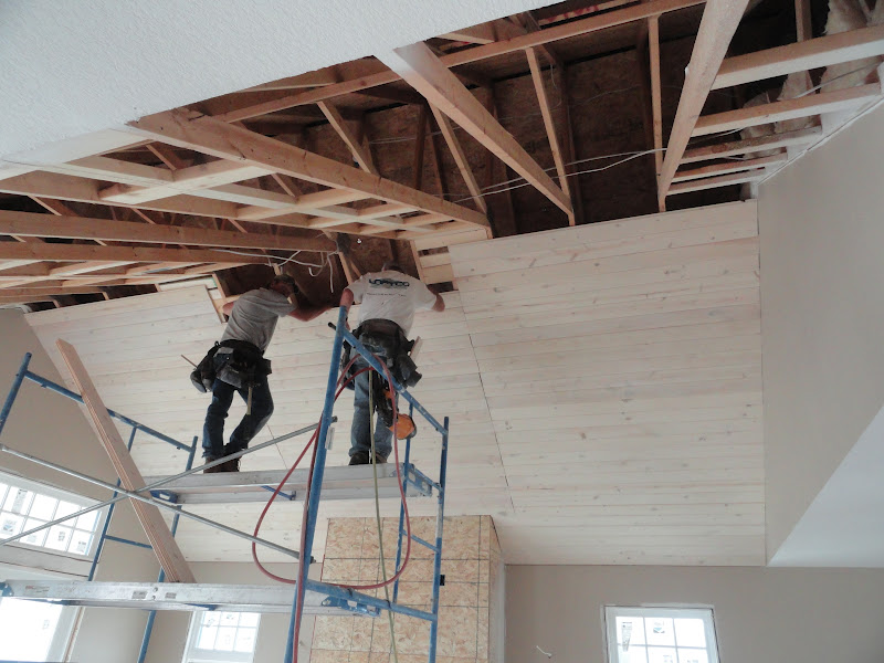 Kamish Lake Home Sept 28 Great Room Ceiling Going Up