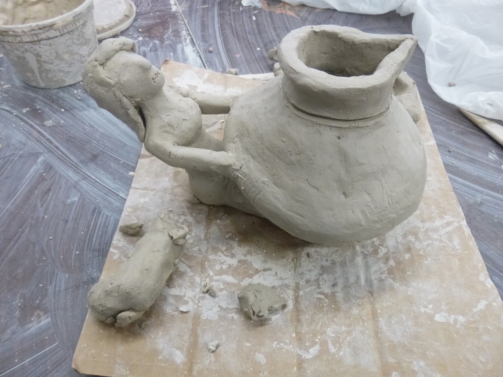 Lane Tech Art Studio Clay Vessels