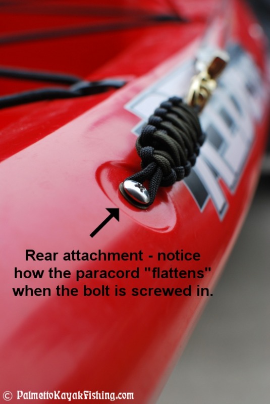 Palmetto Kayak Fishing DIY No Drill Kayak Anchor Trolley Connection Points