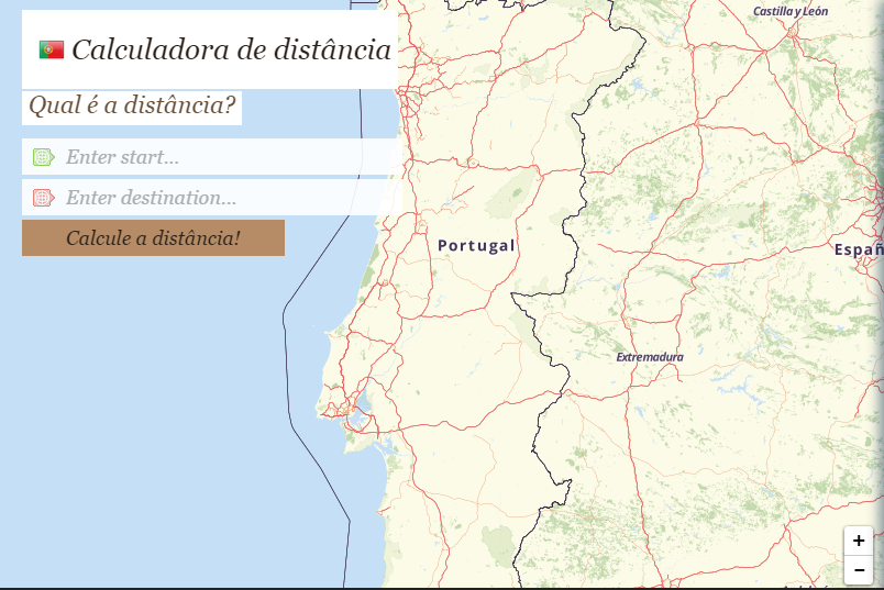 CALCULADORA DE DISTÂNCIA