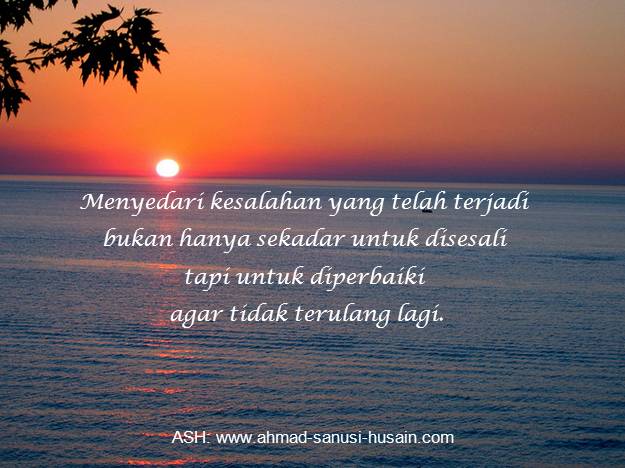 Ahmad Sanusi Husain.Com: Belajar dari kesalahan agar tidak terulang lagi