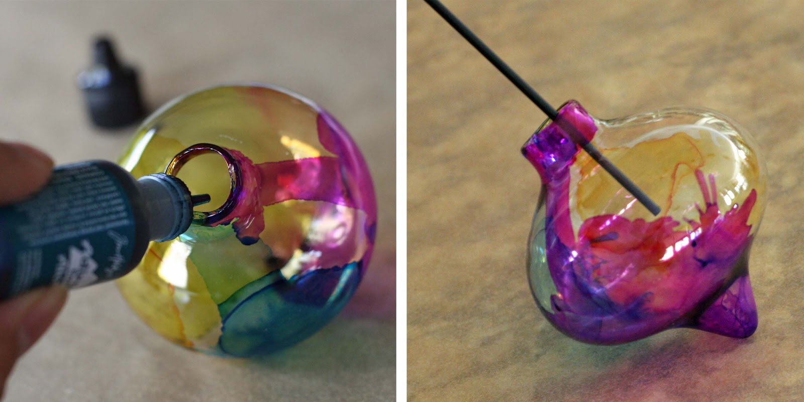 Make Alcohol Ink Ornaments