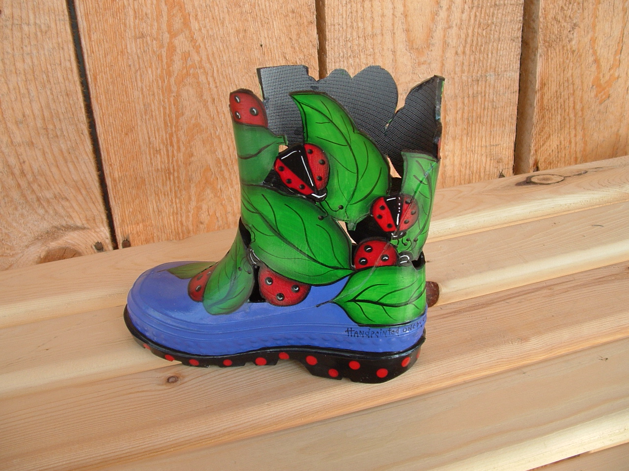 g.a.s. art Painted Rubber Boot Flower Pots