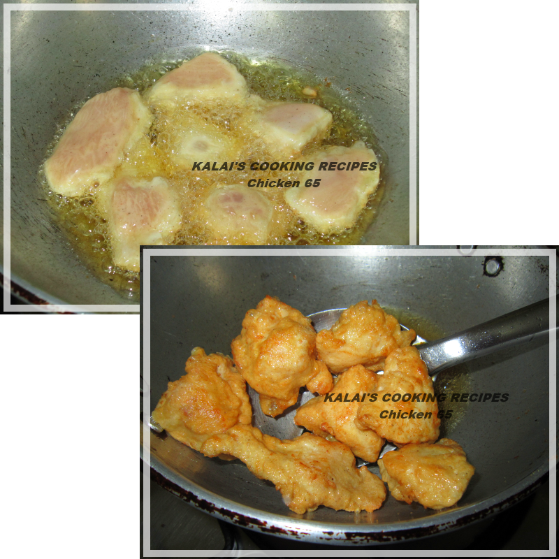 KALAI'S COOKING RECIPES Soft Chicken 65 Curd Ketchup Chicken Fry