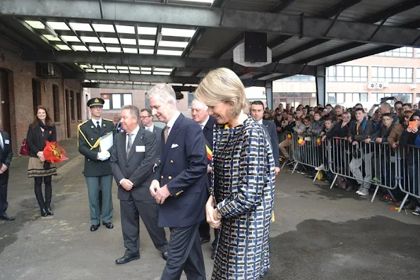 Queen Mathilde of Belgium and King Philippe of Belgium visit the region Hainaut in Belgium 