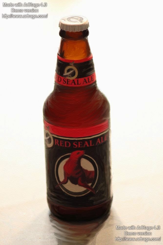 Animated Red seal ale bottle
