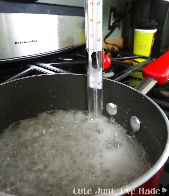 Birthday Cake Marshmallows - Sugar water boiling