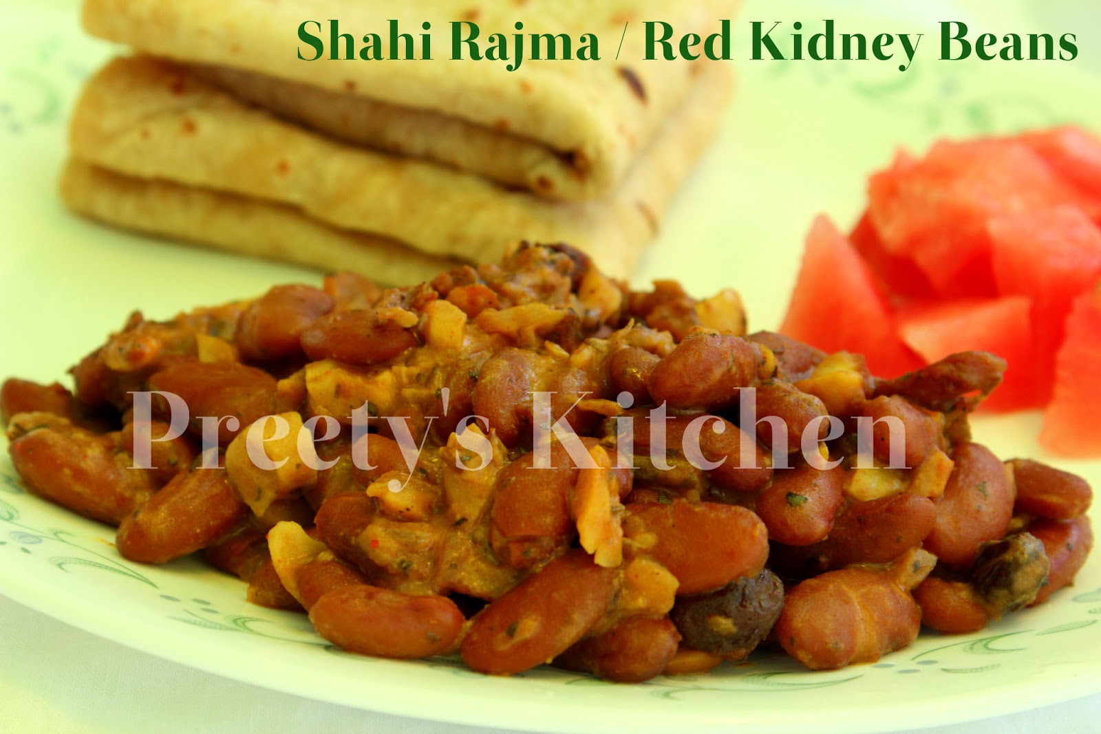 Preety's Kitchen Shahi Methi Rajma / Red Kidney Beans Stir fry With