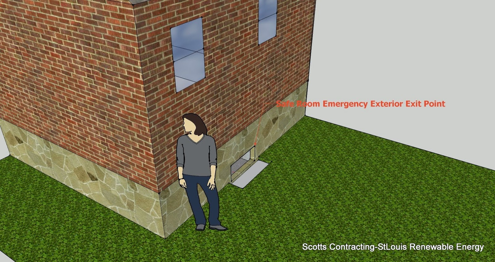 Safe Room Exterior Exit Point CAD Design by Scotty CAD Design by Scotty-Safe Room Exterior Exit Point